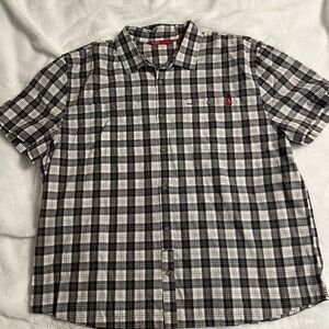 Eastern Mountain Sports Checkered Shirt - Black, White, and Red